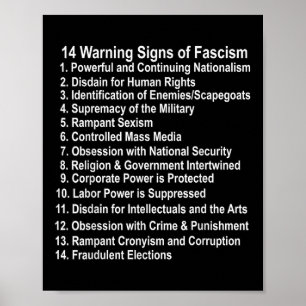 Warning Signs Of Fascism Anti Trump Resist Fascist