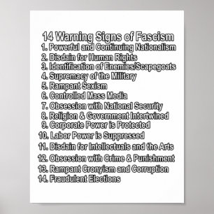 Warning Signs Of Fascism Anti Trump Resist Fascist
