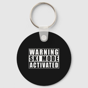 Warning Ski Mode Activated  Key Ring