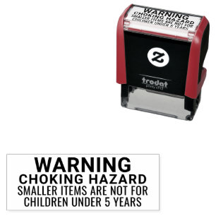 Warning Smaller Items Not For Children Self-inking Stamp