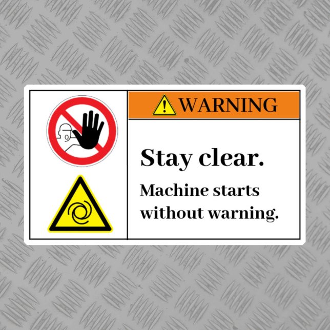 Warning Stay Clear Label (Creator Uploaded)
