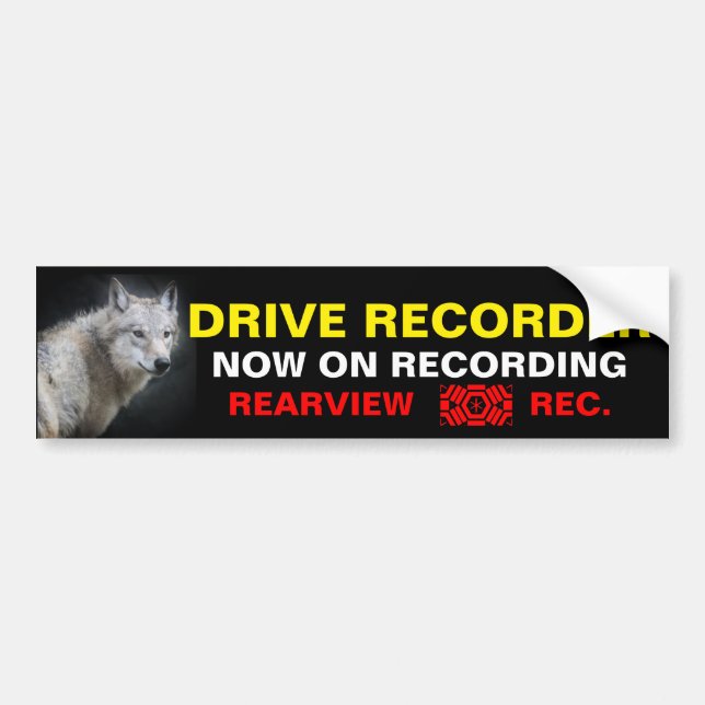Warning Sticker：Wolf Bumper Sticker (Front)