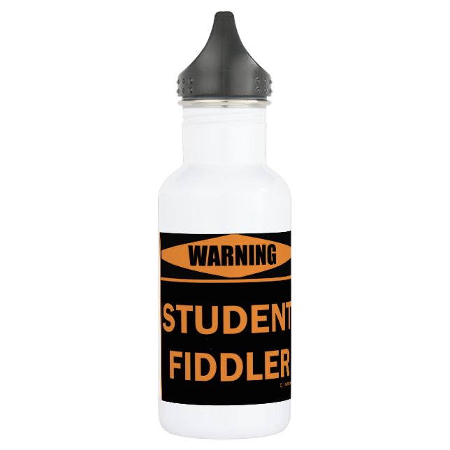 Warning! Student Fiddler! 532 Ml Water Bottle (Left)
