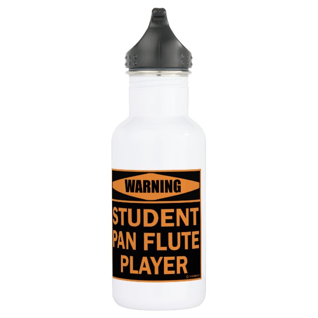Warning! Student Pan Flute Player! Stainless Steel 532 Ml Water Bottle (Right)
