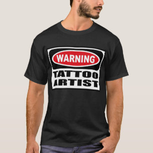 Warning TATTOO ARTIST Men's Dark T-Shirt