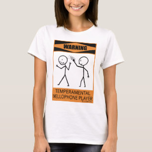 Warning Temperamental Mellophone Player T-Shirt