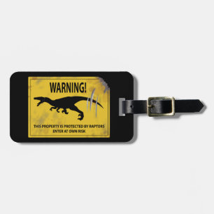 Warning! This Property is Protected by Raptors Luggage Tag