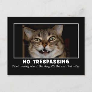 Warning to All Trespassers and Solicitors Postcard
