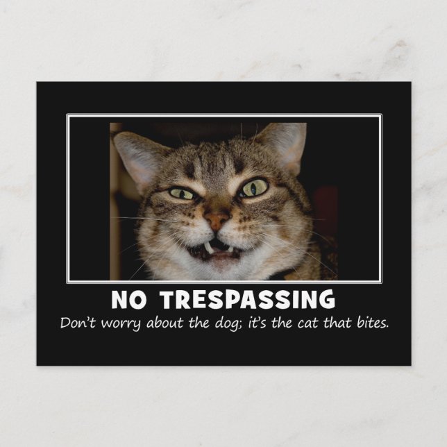 Warning to All Trespassers and Solicitors Postcard (Front)