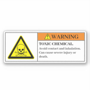 Warning Toxic Chemical Label