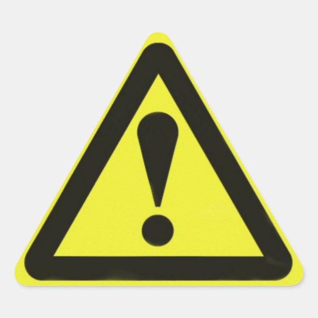 Warning, warning Sticker (Front)