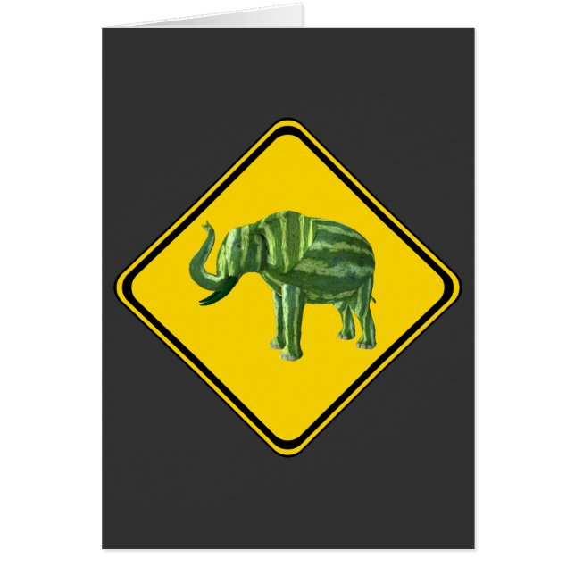 Warning: Watermelon Elephant Crossing! (Front)