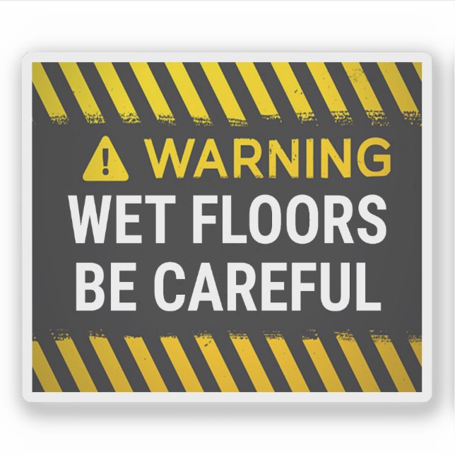 Warning Wet Floors Be Careful (Front)