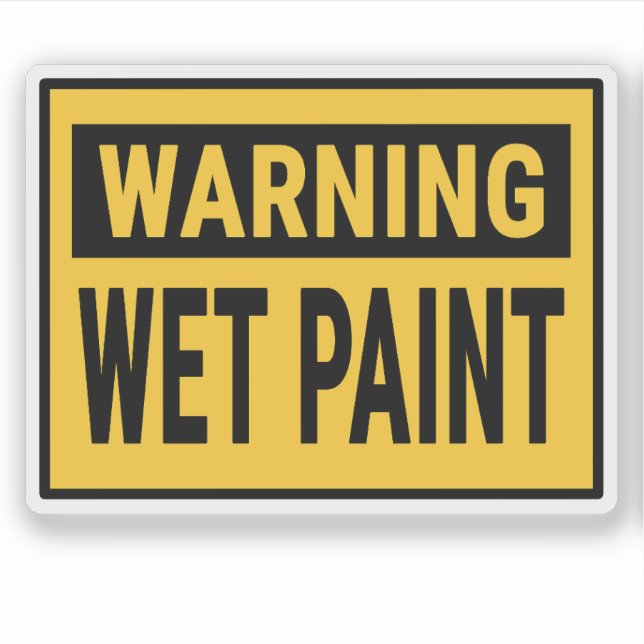 Warning Wet Paint Sign (Front)