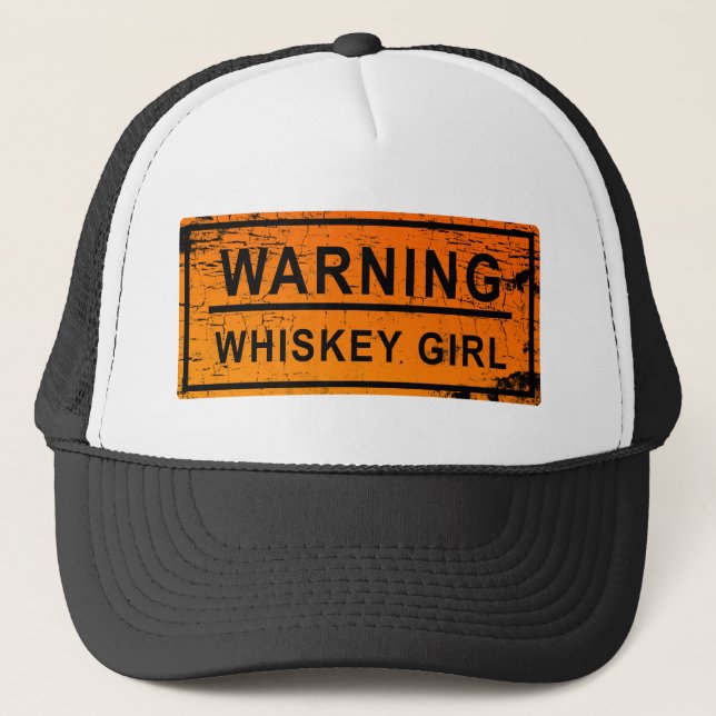 Warning - Whiskey Girl Trucker Hat (Front)