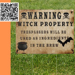 Warning Witch Property Sign<br><div class="desc">This Halloween put this Warning Witch Property Yard Sign in your your to scary the little ones.</div>