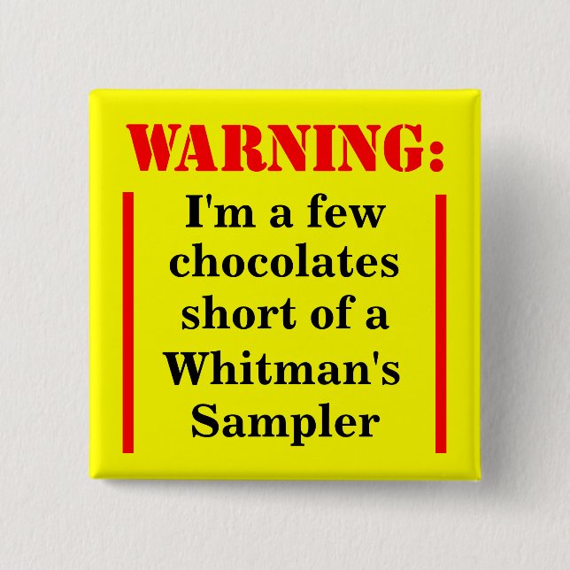 Warning: Witless Sampler 15 Cm Square Badge (Front)