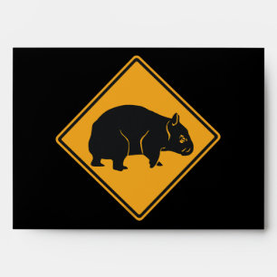 Warning Wombat Crossing Envelope