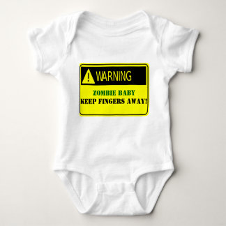 WARNING-ZOMBIE BABY KEEP FINGERS AWAY BABY BODYSUIT