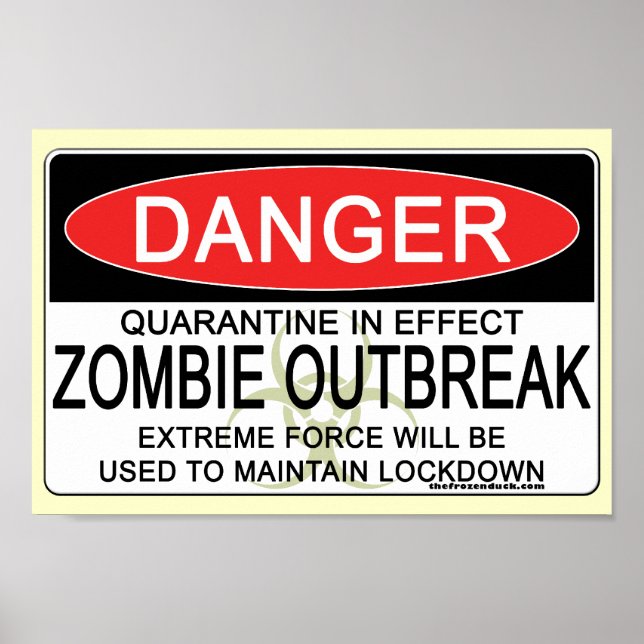 Warning - Zombie Outbreak Poster (Front)