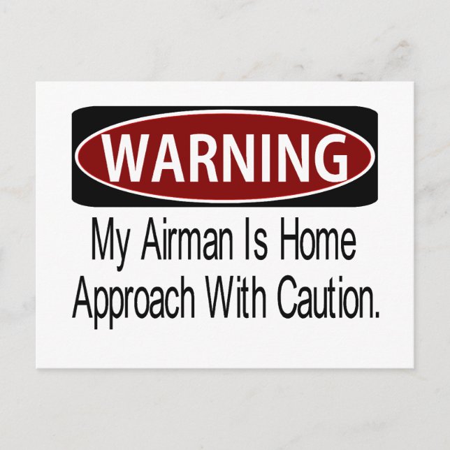 Warningairmanbk Postcard (Front)