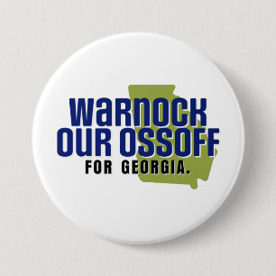 Warnock Our Ossoff 7.5 Cm Round Badge