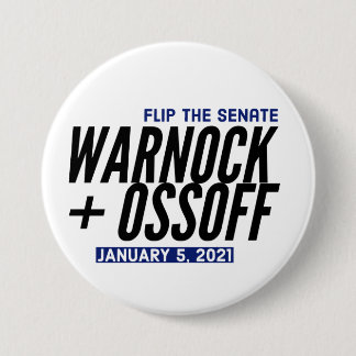 Warnock Our Ossoff 7.5 Cm Round Badge