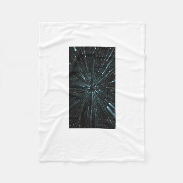 Warp Speed Sticker  Fleece Blanket (Front)
