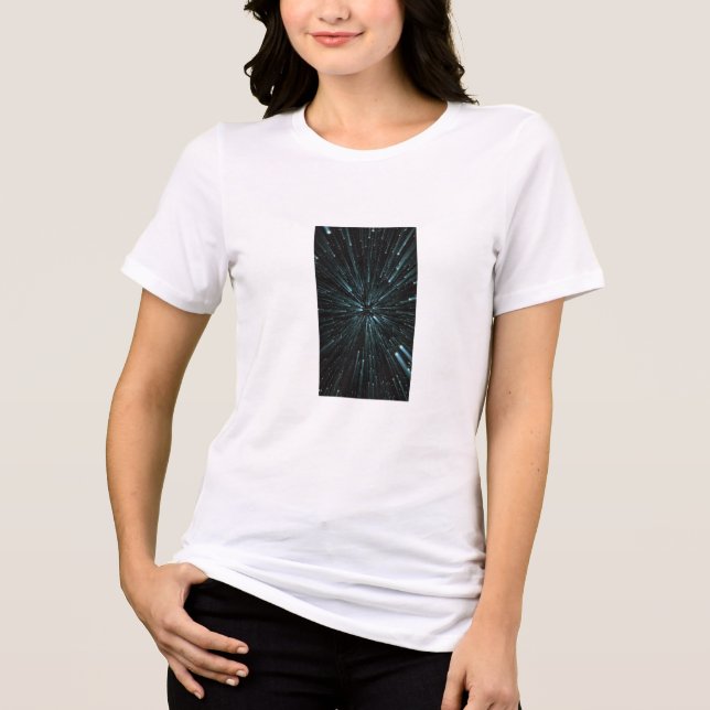 Warp Speed Sticker  Tri-Blend Shirt (Front)