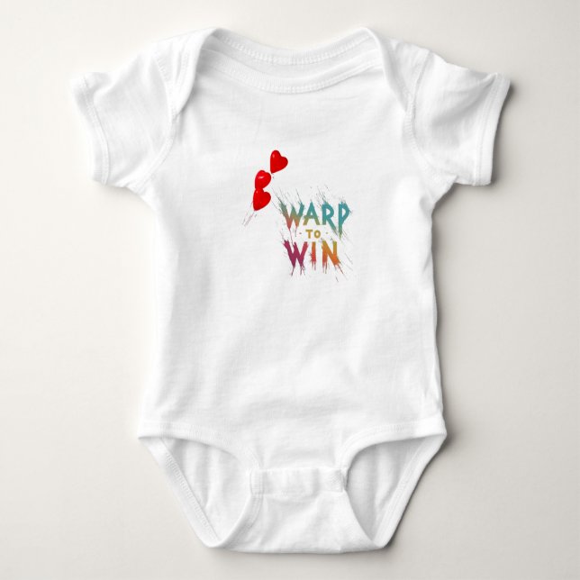 Warp to win baby bodysuit (Front)