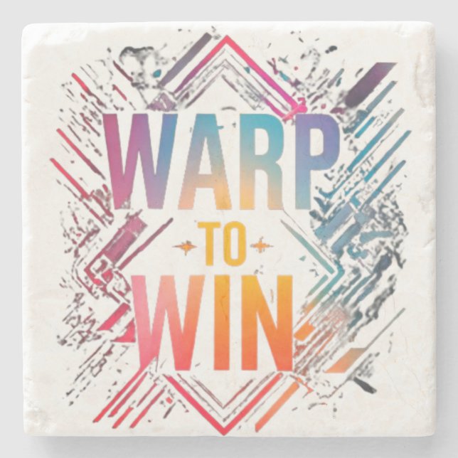 Warp to win stone coaster (Front)