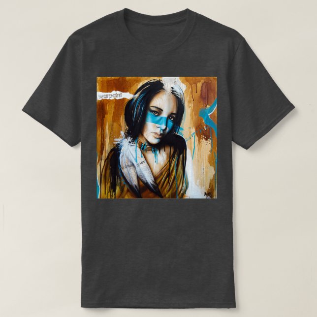Warpaint Native American Art Tim Miklos  T-Shirt (Design Front)