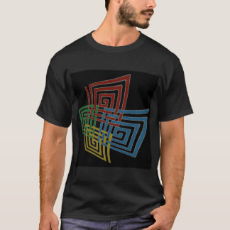 Warped And Woven Spiral Squares T-Shirt