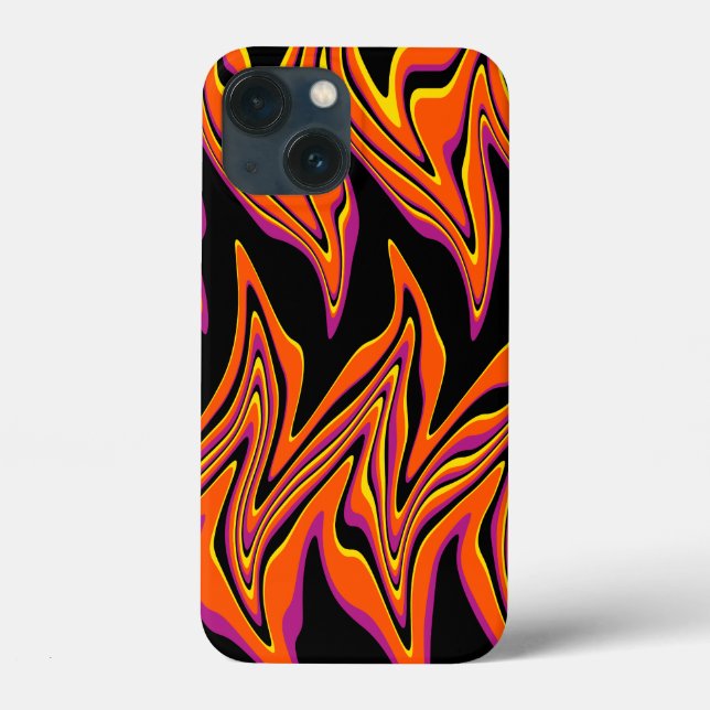 Warped in Black, Pink, Orange and Yellow  Case-Mate iPhone Case (Back)