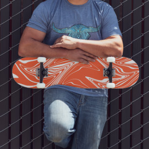 Warped - Orange and White Skateboard