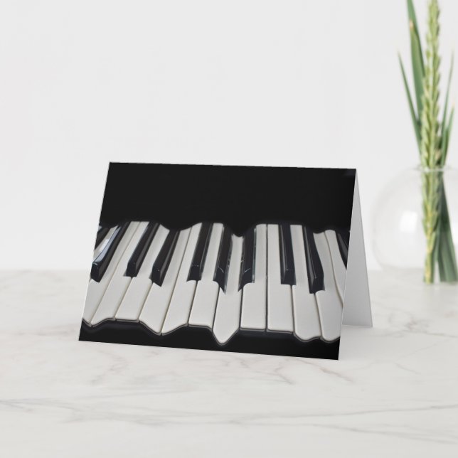 Warped Piano Keys Greeting Card (Front)