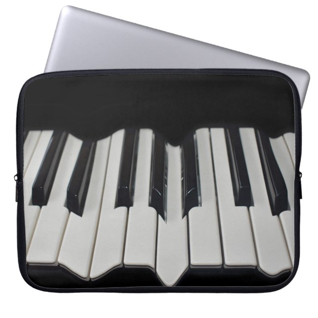 Warped Piano Keys Laptop Sleeve (Front)