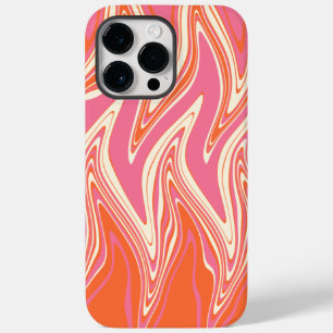 Warped - Pink, Orange and Cream Case-Mate iPhone 14 Pro Max Case
