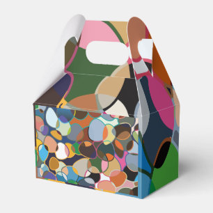 Warped Polychrome Circle Pattern Favour Box