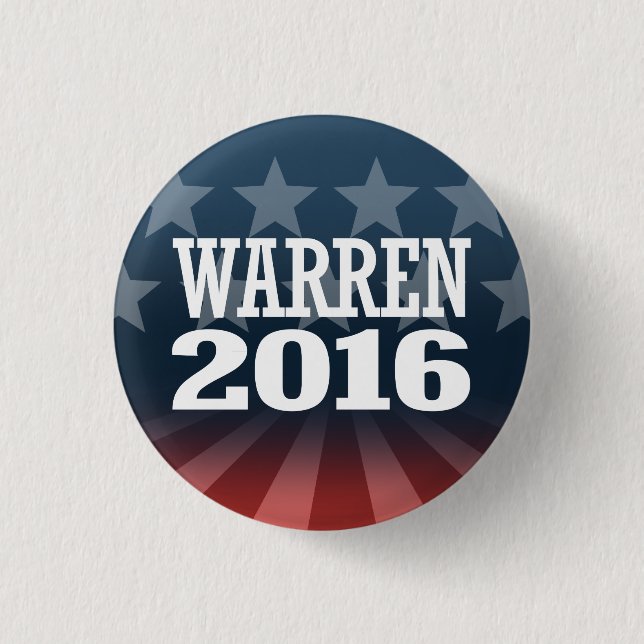 WARREN 2016 3 CM ROUND BADGE (Front)
