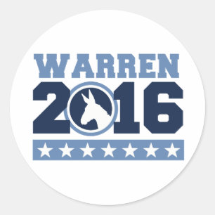 WARREN 2016 ROUND DONKEY -.png Classic Round Sticker