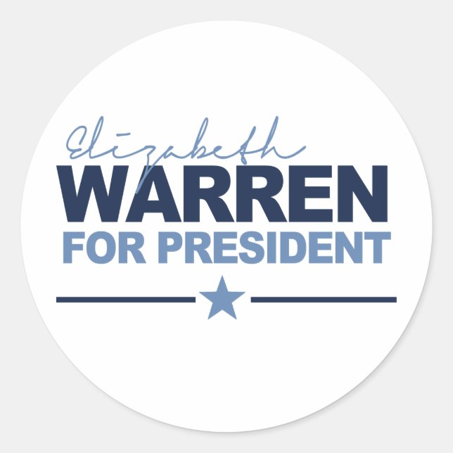 WARREN 2016 SIGNERICA -.png Classic Round Sticker (Front)