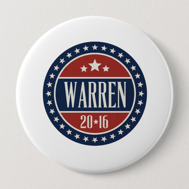 WARREN 2016 STARCIRCLE - 2016.png 10 Cm Round Badge (Front)