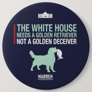 Warren 2020 - Bailey - Golden Retriever 6 Cm Round Badge