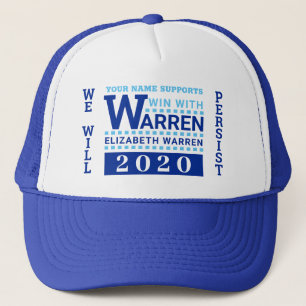 Warren 2020 Win With Warren Personalised Trucker Hat