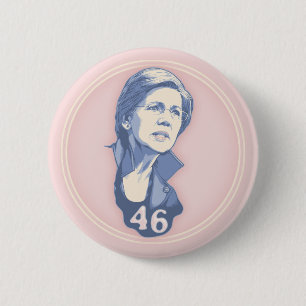 Warren 46 6 cm round badge