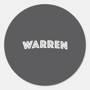 Warren  classic round sticker