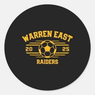 Warren East Raiders Soccer Byll 2025 Hs Classic Round Sticker