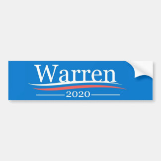 Warren for President, 2020, classic Bernie blue Bumper Sticker