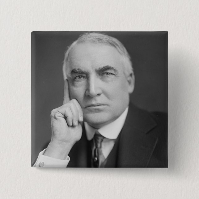 Warren G. Harding 15 Cm Square Badge (Front)